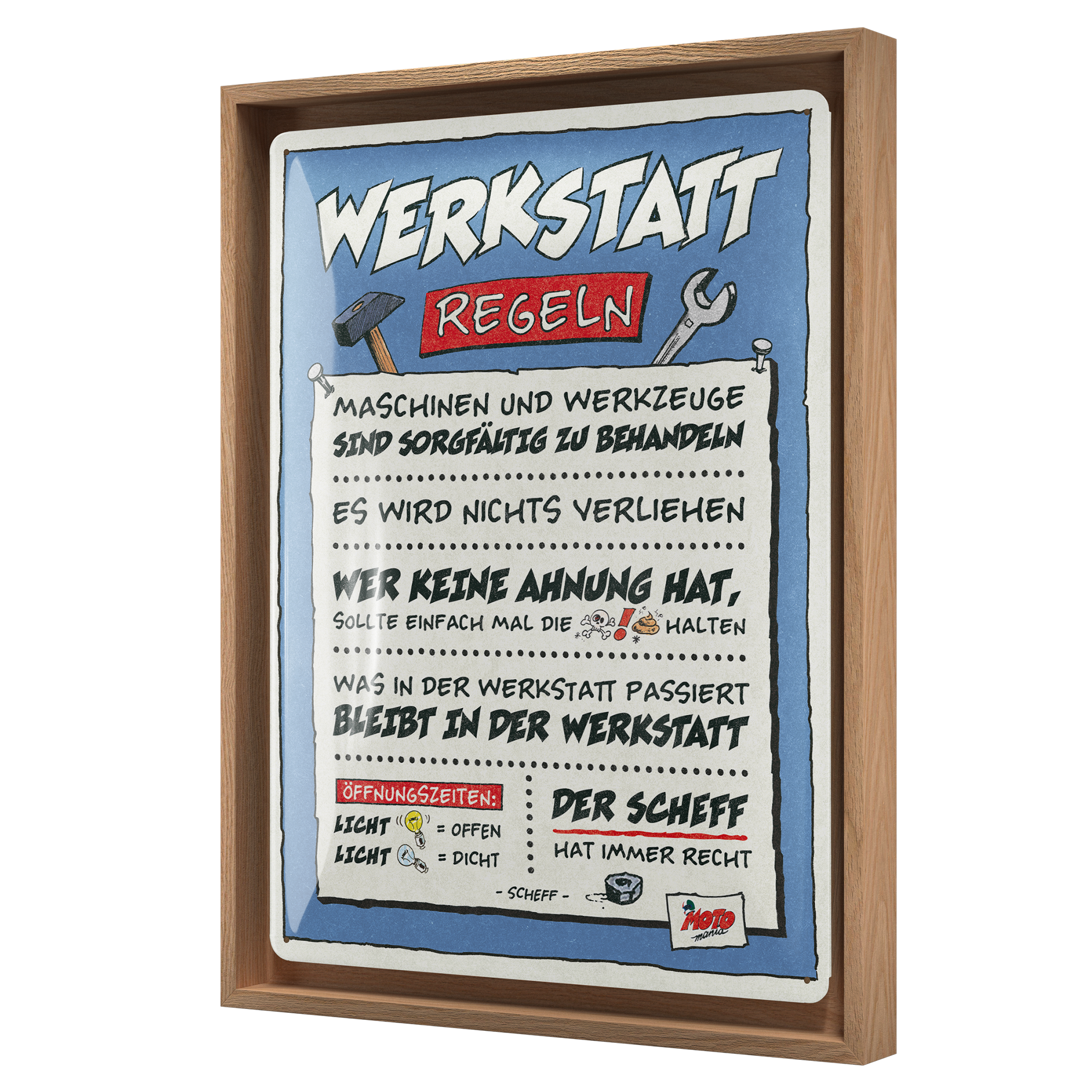 nostalgic-art-motomania-werkstatt-regeln-cornice-n-frame-l-33-5x44-cm image 1