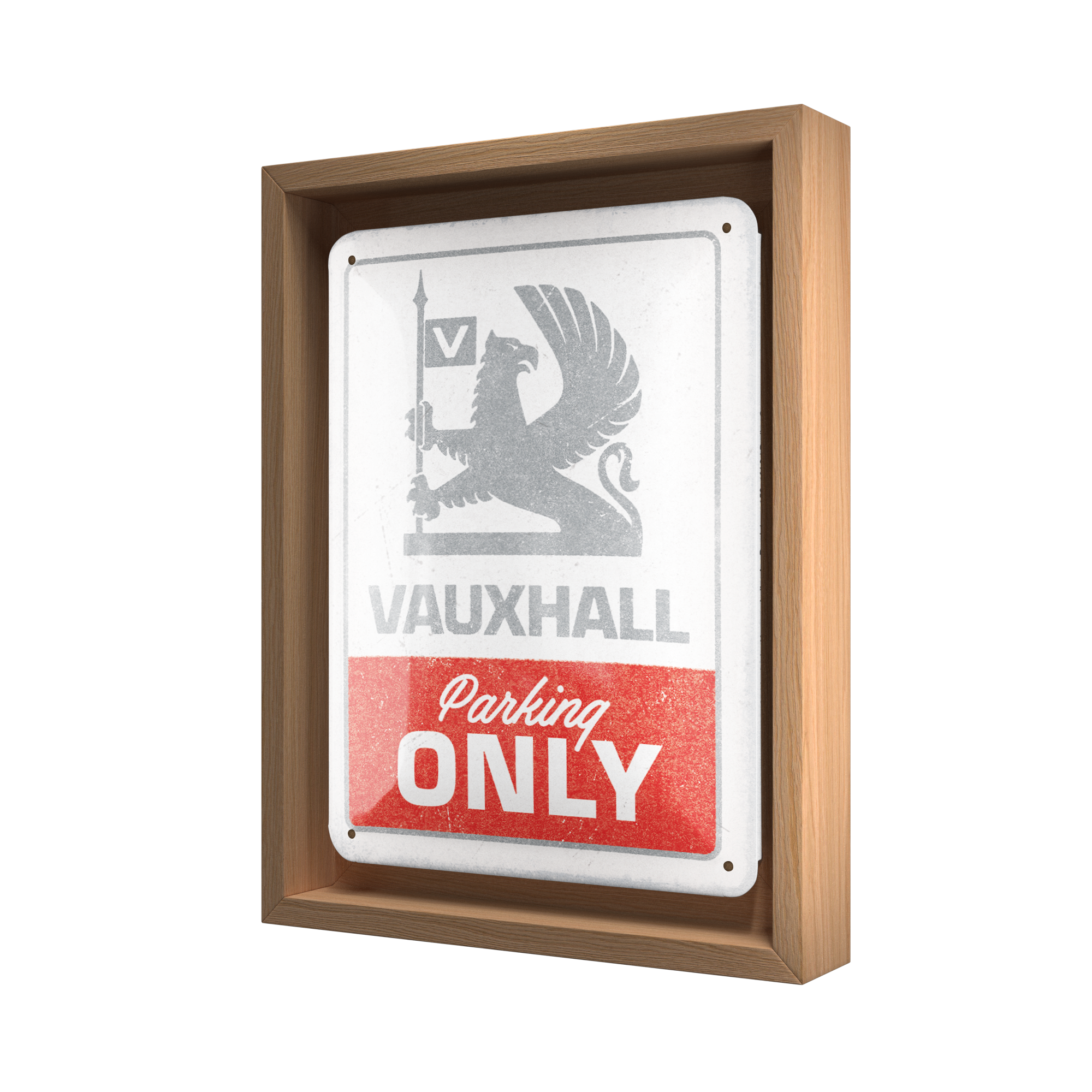 nostalgic-art-vauxhall-parking-only-n-frame-s-edition-insegna-metallo-con-cornic image 1