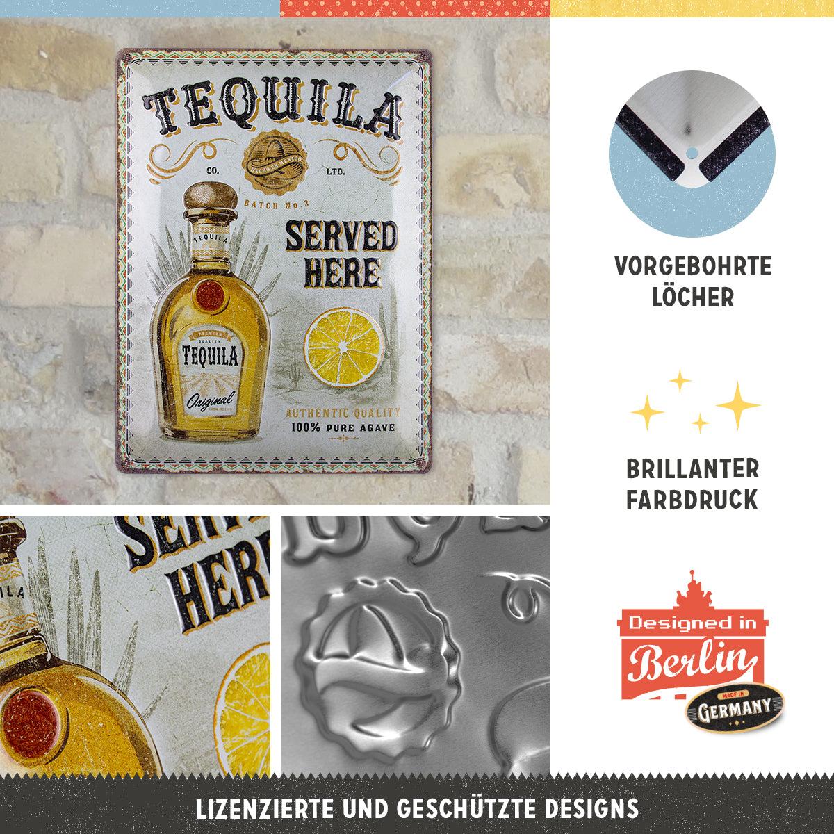 nostalgic-art-tequila-served-here-targa-metallo-30x40-cm-open-bar image 4