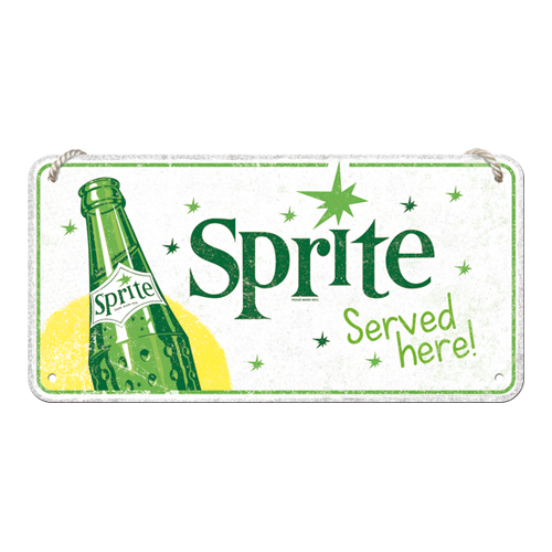nostalgic-art-sprite-served-here-targhetta-da-appendere-10x20-cm image 1