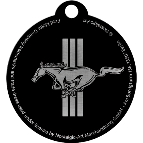 nostalgic-art-ford-mustang-horse-stripes-portachiavi-tondo image 4