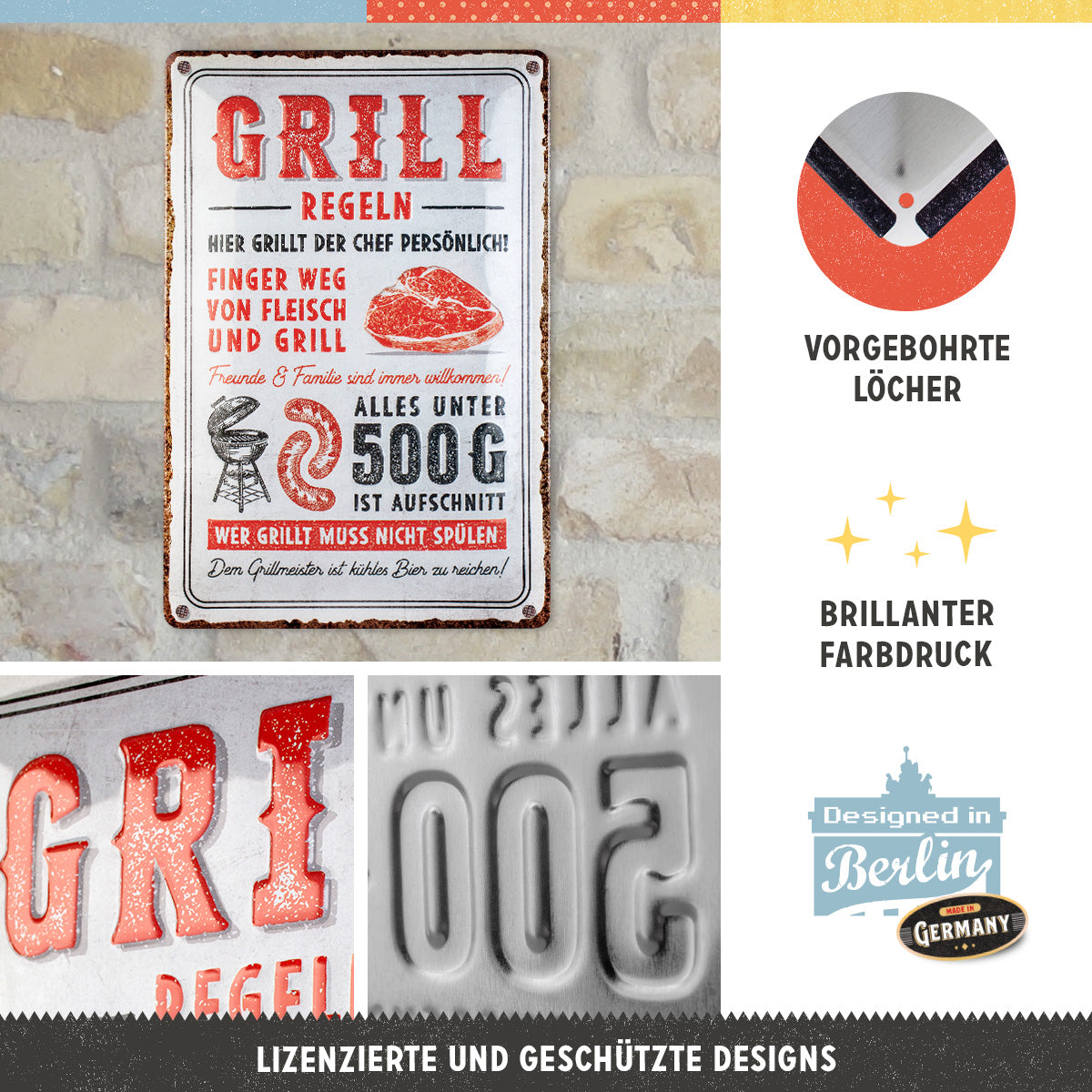 nostalgic-art-grillregeln-targa-in-metallo-20x30-cm-2 image 2