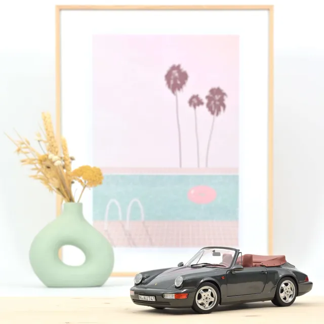 norev-porsche-911-carrera-2-cabriolet-1990-grigio-met-1-18-200pz image 1