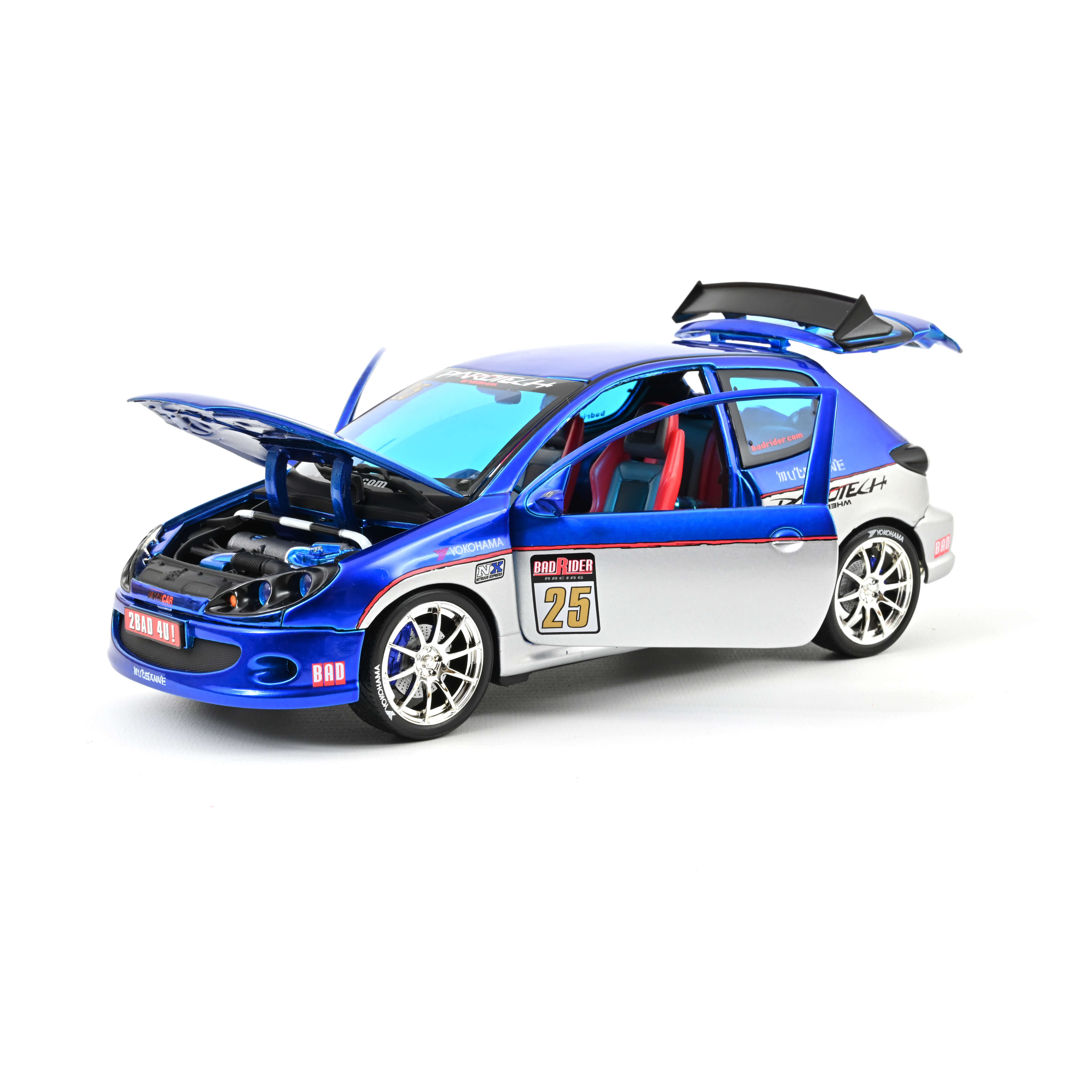 norev-peugeot-206-bad-rider-1-18-modellino-auto-tuner-jet-car image 2