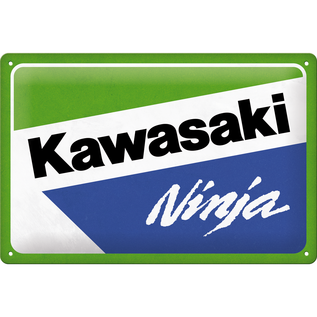 nostalgic-art-kawasaki-ninja-targa-in-metallo-20-x-30-cm image 1