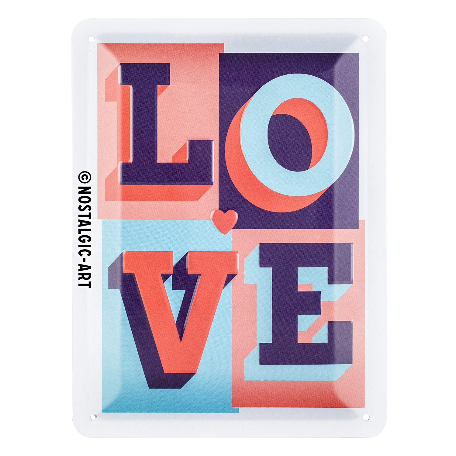 nostalgic-art-love-targa-in-metallo-15x20-cm image 1