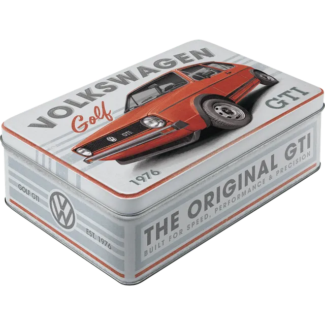 nostalgic-art-volkswagen-vw-golf-gti-1976-scatola-piatta-in-metallo-2-5-l image 1