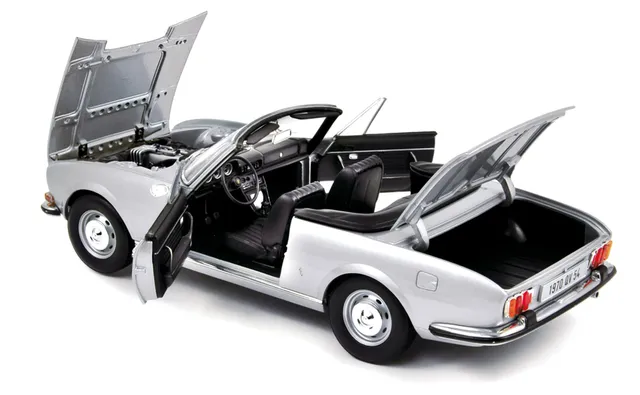 norev-peugeot-504-cabriolet-1971-modellino-die-cast-1-18-grigio-metallizzato image 1
