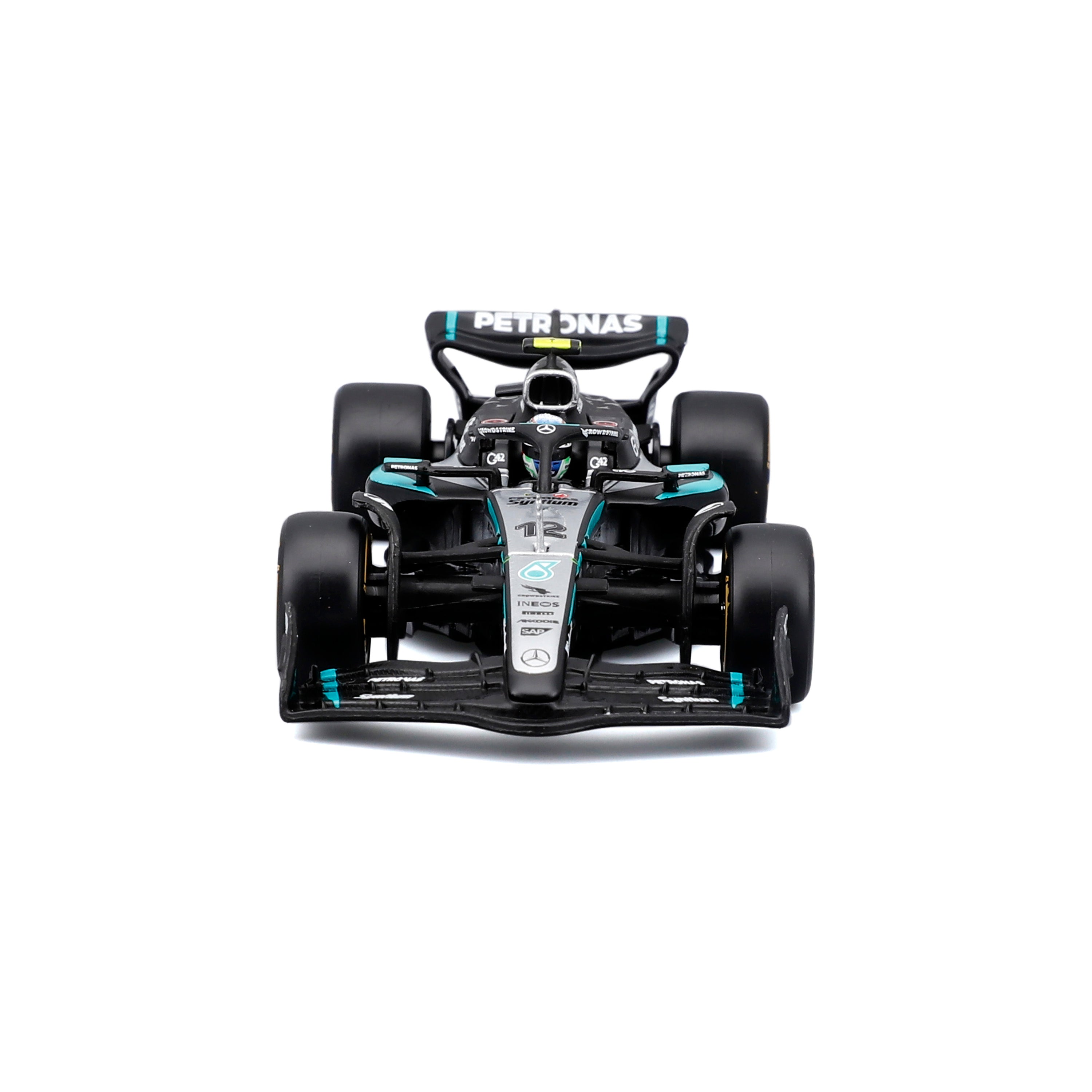 bburago-f1-mercedes-amg-w16-2025-12-kimi-antonelli-modellino-auto-1-43-con-base- image 4