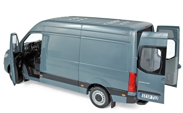 norev-mercedes-benz-sprinter-2018-modellino-1-18-blu-grigio image 1