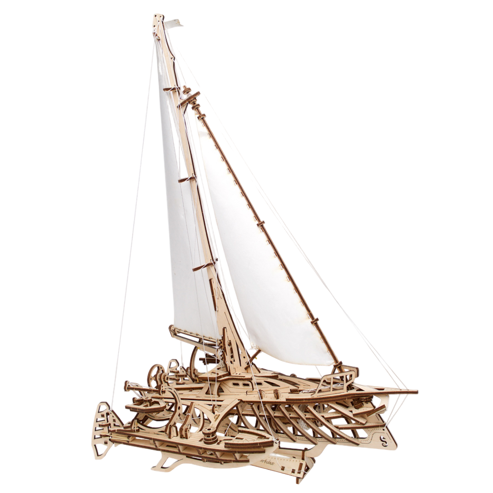 ugears-trimaran-merihobus-veliero-trimarano-in-legno-da-costruire image 1