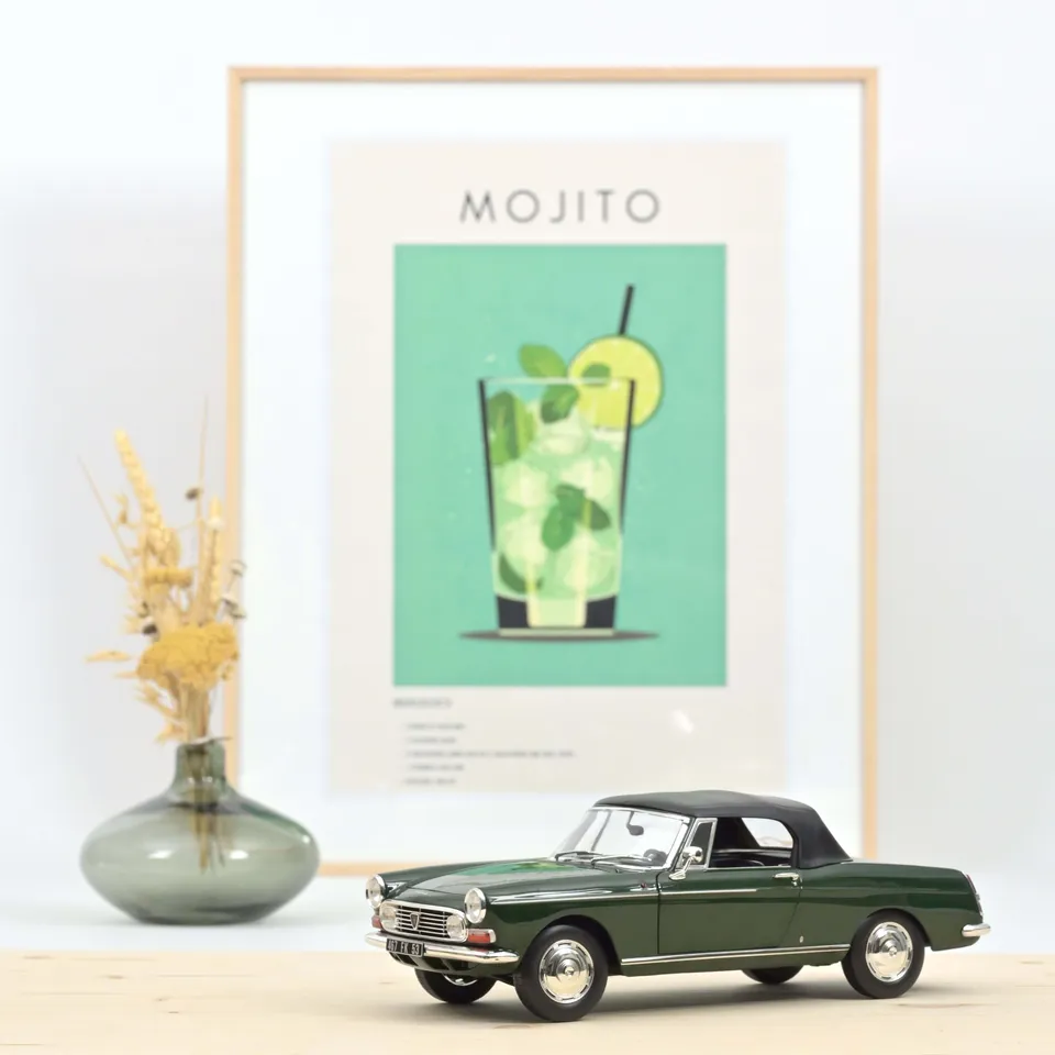 norev-peugeot-404-cabriolet-1967-modellino-auto-1-18-verde-antico-200pcs image 1
