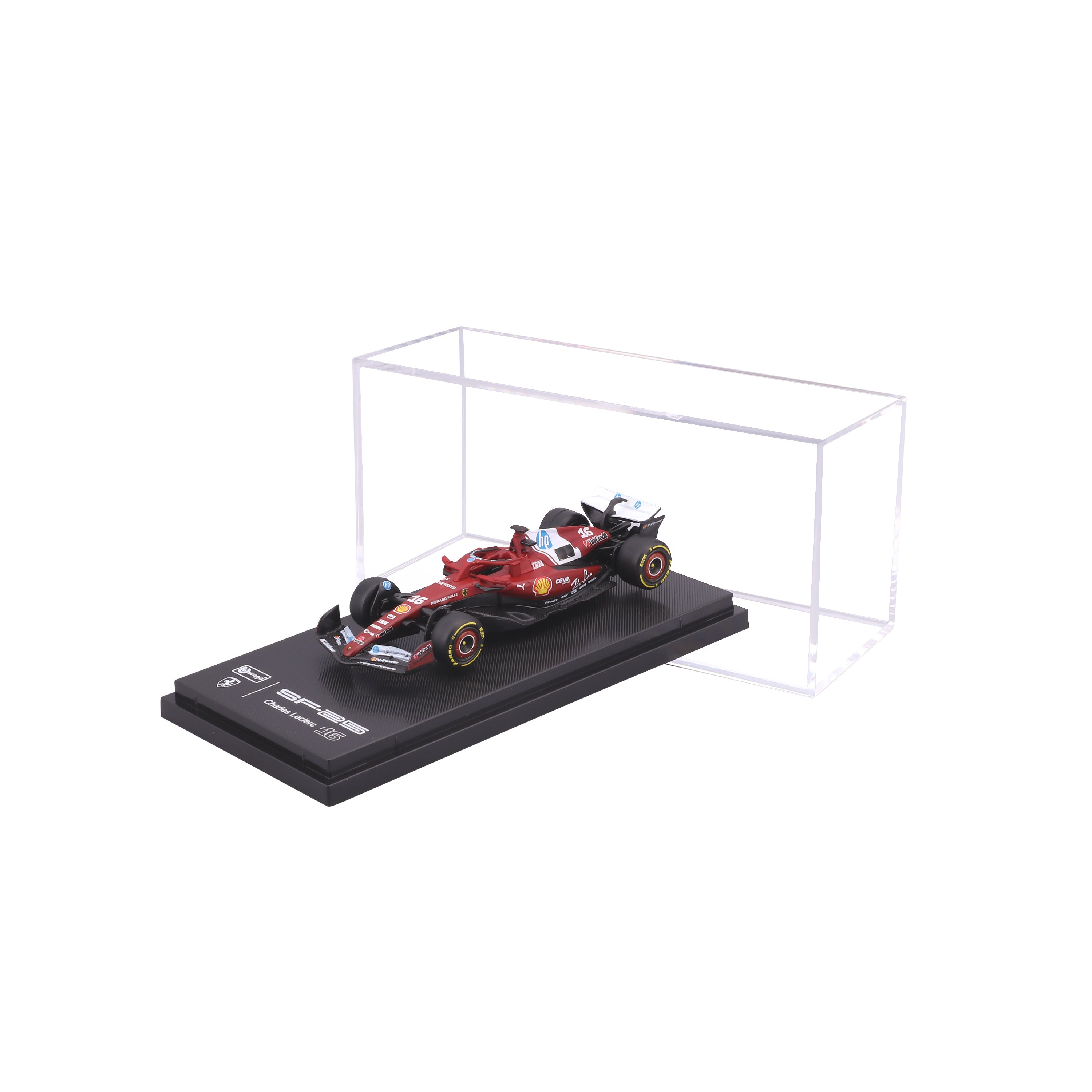 bburago-ferrari-sf-25-n-16-charles-leclerc-1-64-con-teca image 1