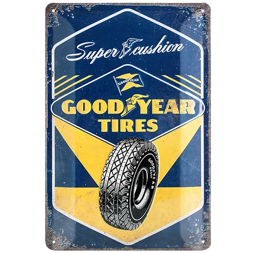 nostalgic-art-goodyear-super-cushion-targa-in-metallo-20x30-cm image 1