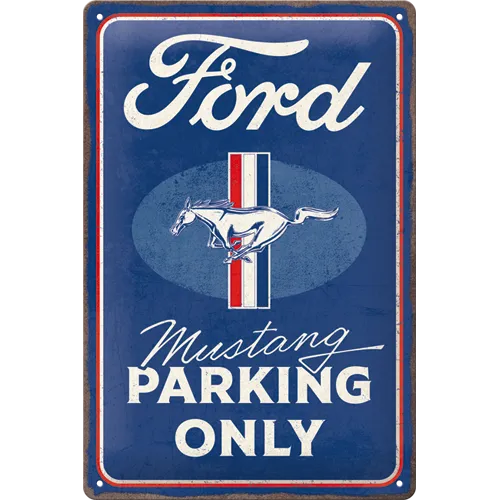 nostalgic-art-ford-mustang-parking-only-targa-in-metallo-20x30-cm-2 image 1