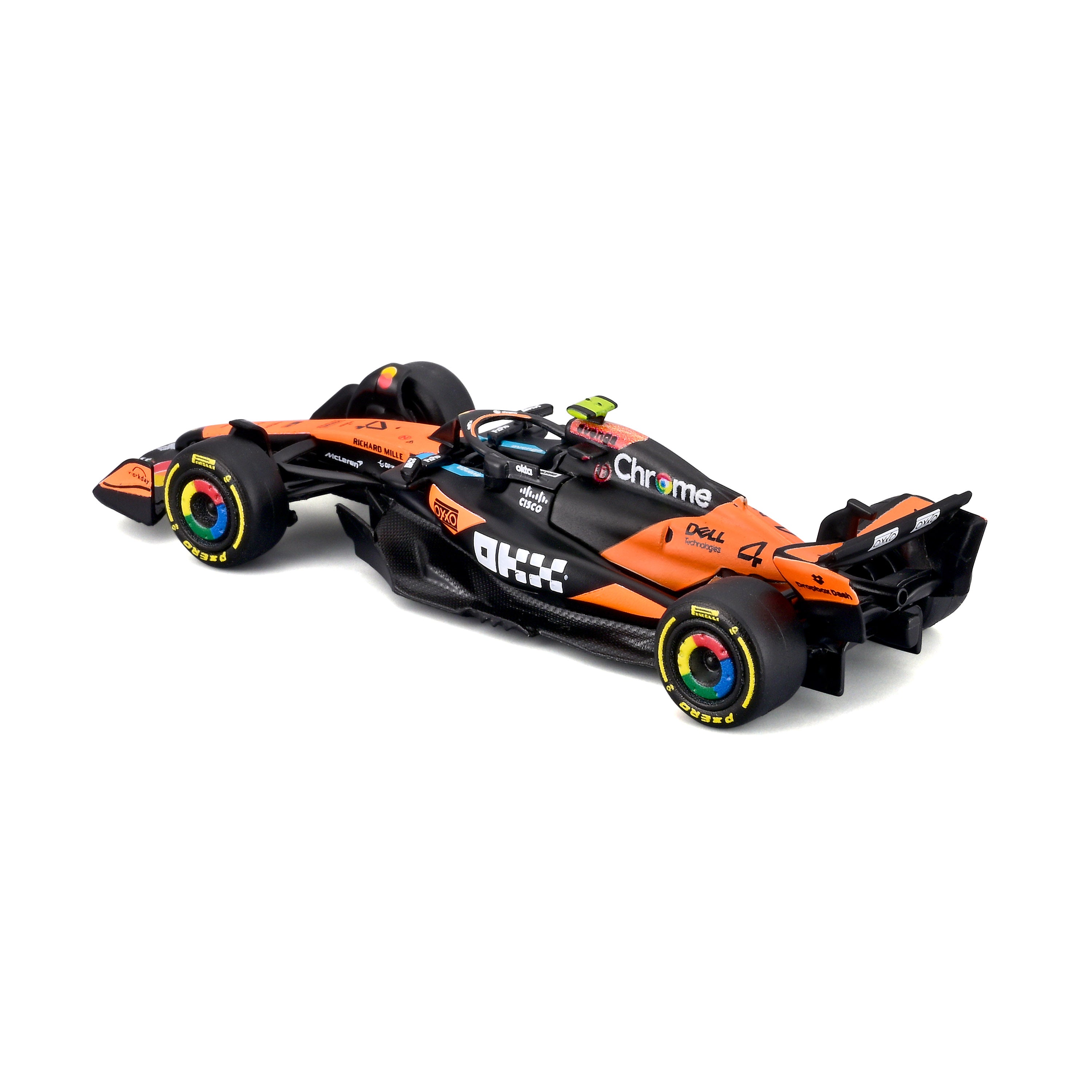 bburago-mclaren-f1-mcl39-2025-4-lando-norris-modellino-scala-1-64-con-teca image 5