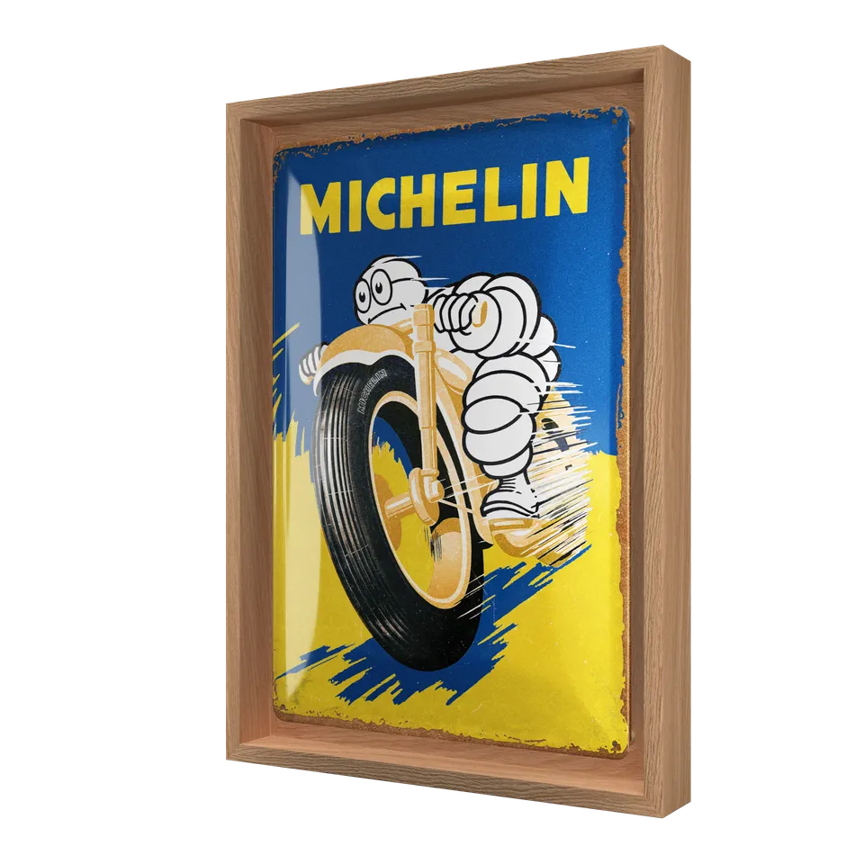 nostalgic-art-michelin-motorcycle-bibendum-cornice-n-frame-m-24x33-5-cm image 1