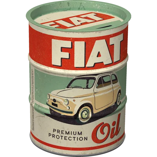 nostalgic-art-fiat-premium-protection-oil-salvadanaio-fusto-600-ml image 1