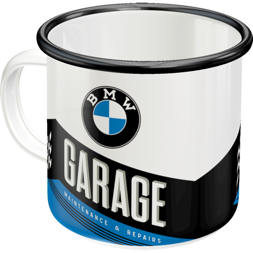 nostalgic-art-bmw-garage-tazza-smaltata-360-ml-8x8-cm image 1