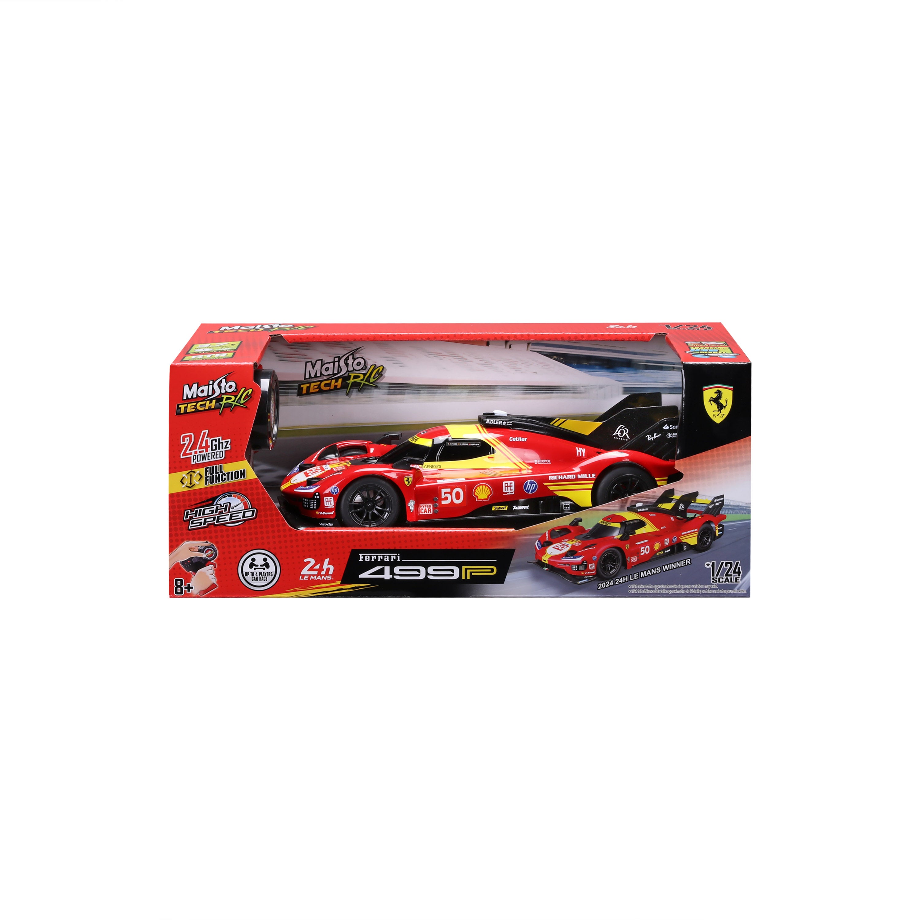 maisto-tech-ferrari-499p-50-campione-le-mans-24h-2024-radiocomandata-1-24 image 1
