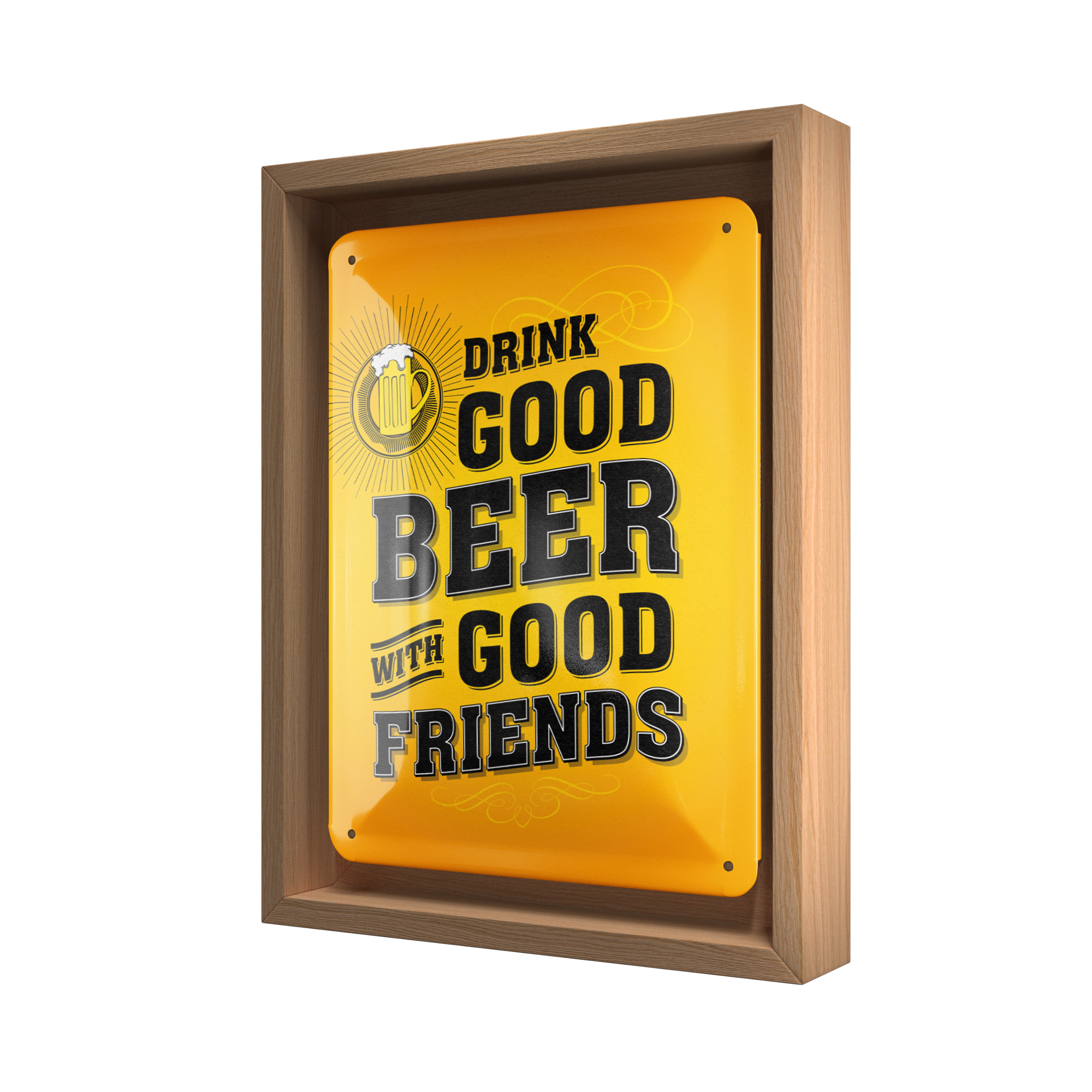 nostalgic-art-drink-good-beer-cornice-n-frame-s-18-5-x-24-cm image 1