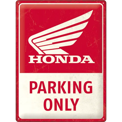 nostalgic-art-honda-mc-parking-only-targa-in-metallo-30x40-cm image 1