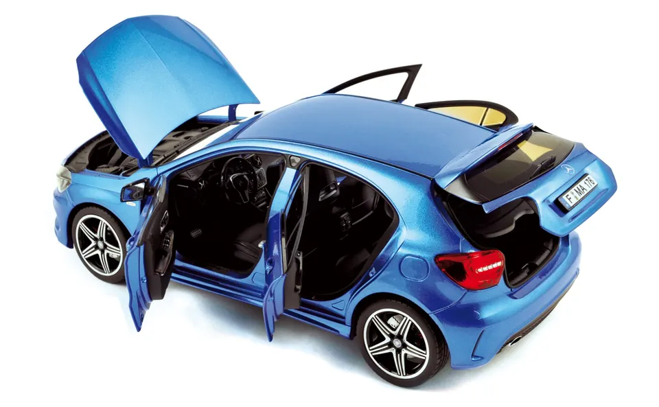 norev-mercedes-benz-a-klasse-sport-2012-blue-metallic-modellino-auto-1-18 image 1