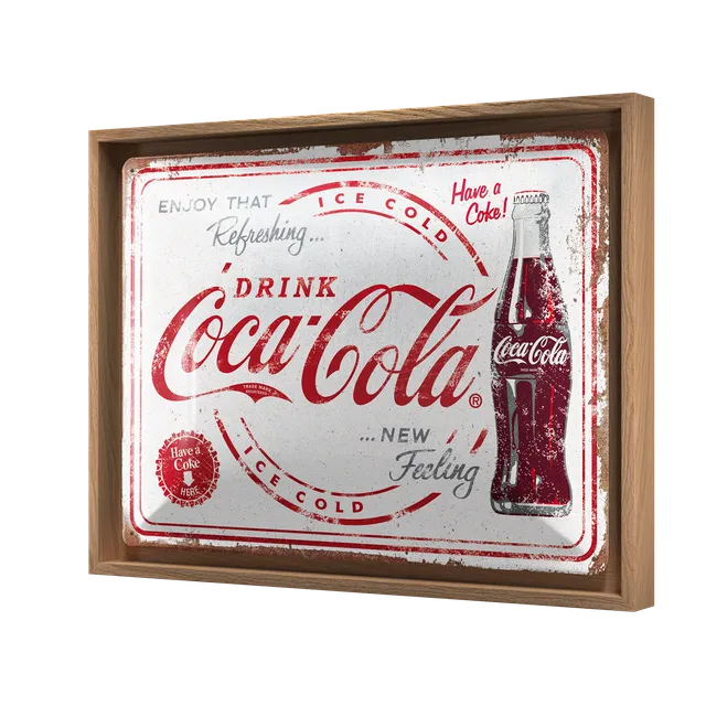 nostalgic-art-coca-cola-refreshing-new-feeling-cornice-n-frame-l-33-5x44-cm-con- image 1