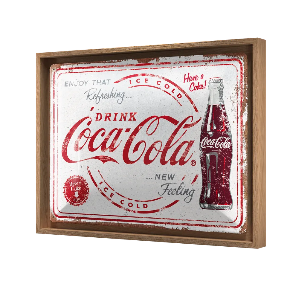 nostalgic-art-coca-cola-refreshing-new-feeling-cornice-n-frame-l-33-5x44-cm-con- image 1